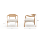 Tribio Lounge Chair - Blonde Oak & Pastoral Chalk - Accent Chairs Tolv Loom Collection Dubai