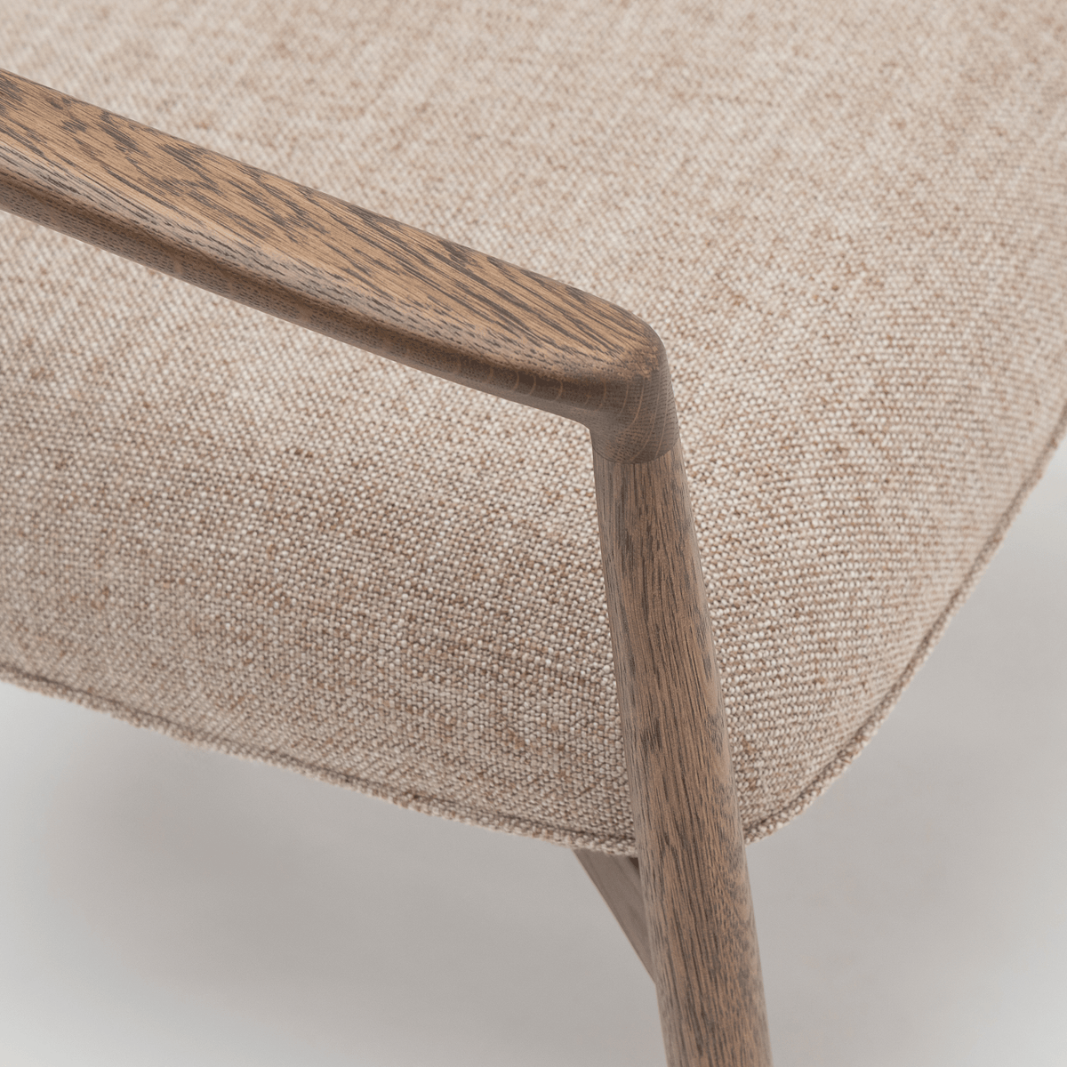 Tribio Lounge Chair - Latte Oak & Pastoral Wholewheat - Accent Chairs tolv Loom Collection Dubai