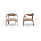 Tribio Lounge Chair - Latte Oak & Pastoral Wholewheat - Accent Chairs tolv Loom Collection Dubai