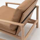 Troubadour Chair - Blonde Oak & Pecan Leather - Accent Chairs Natadora Loom Collection Dubai