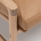 Troubadour Chair - Blonde Oak & Pecan Leather - Accent Chairs Natadora Loom Collection Dubai