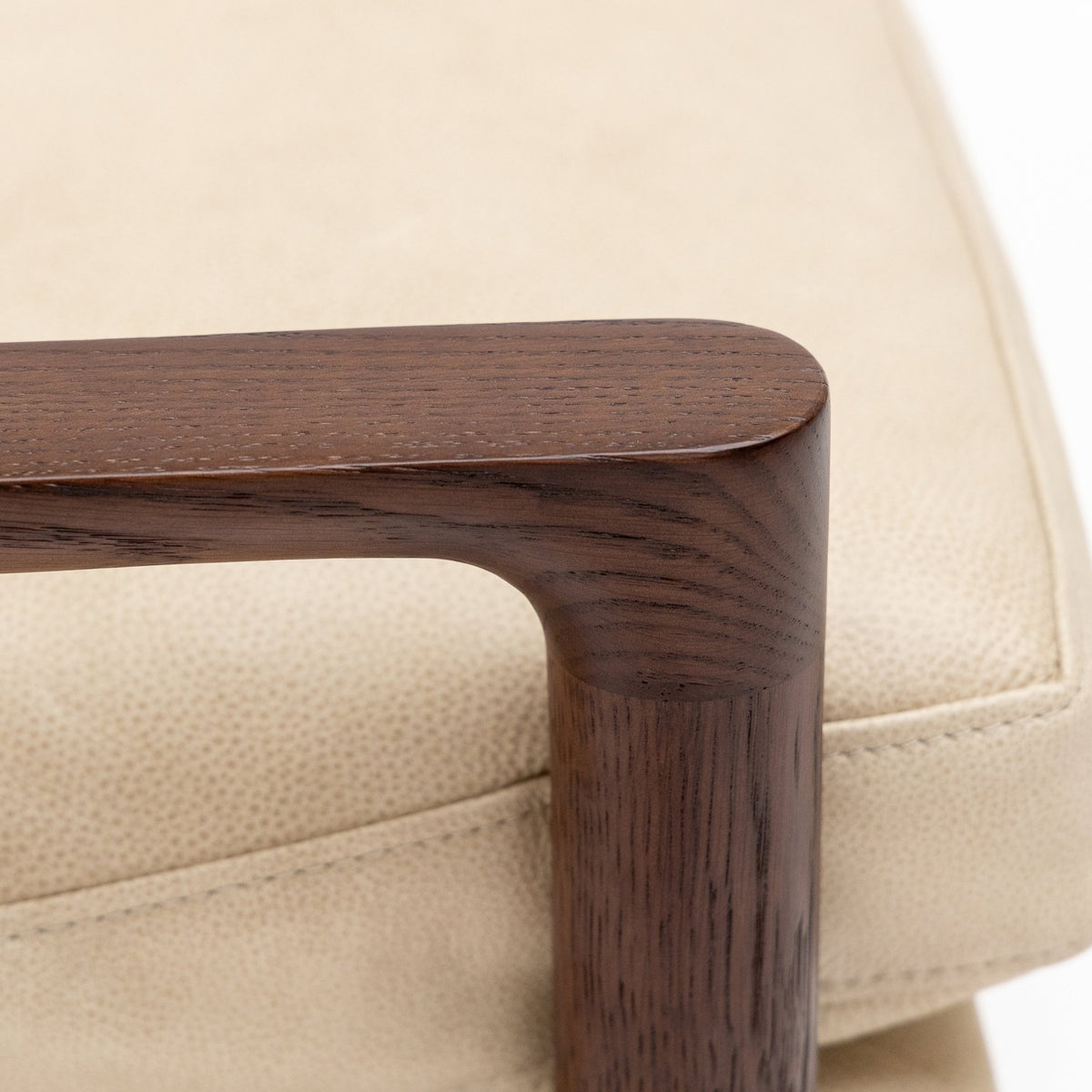 Troubadour Chair - Espresso Oak & Limestone Leather