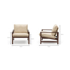 Troubadour Chair - Espresso Oak & Limestone Leather
