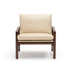 Troubadour Chair - Espresso Oak & Limestone Leather