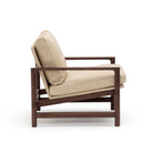Troubadour Chair - Espresso Oak & Limestone Leather