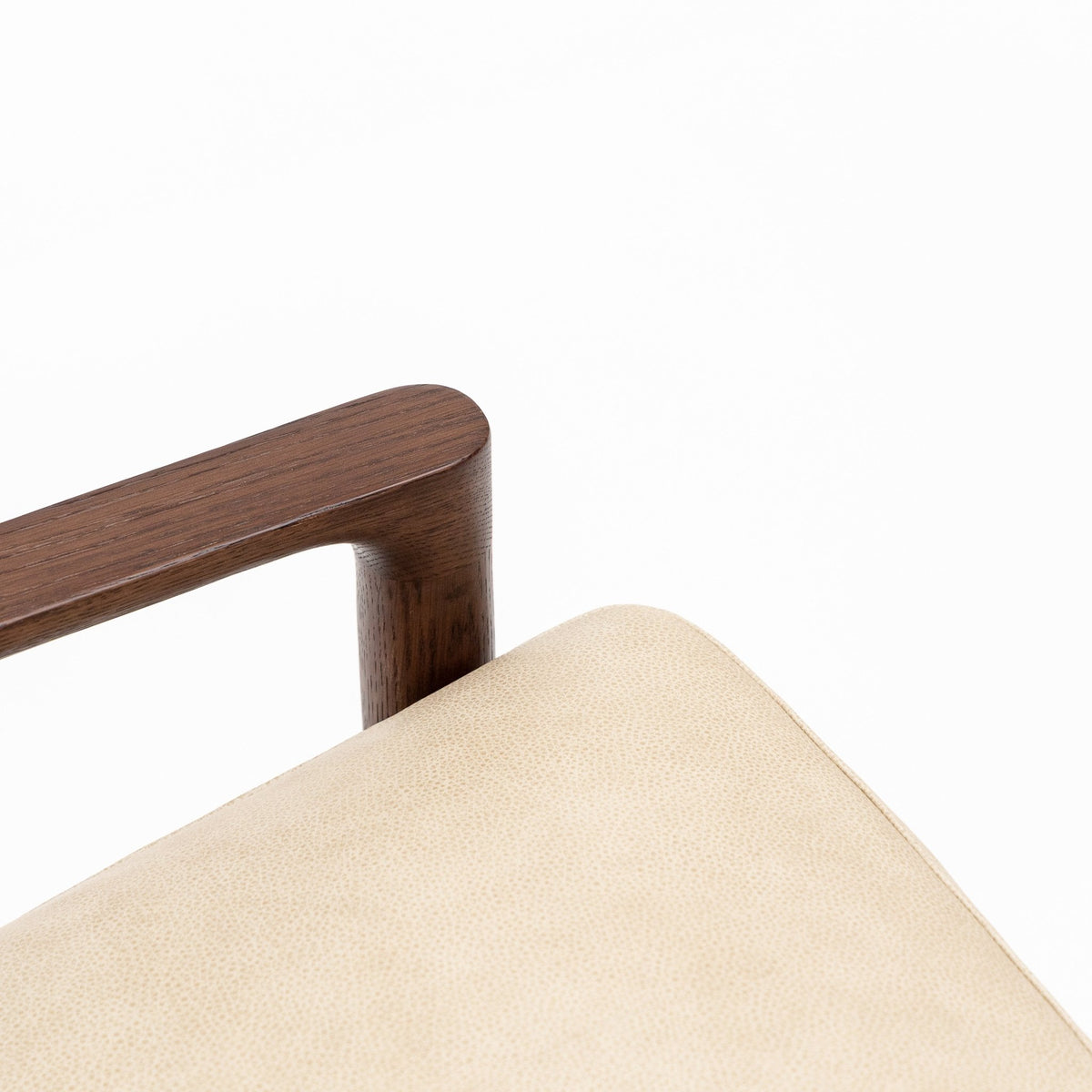 Troubadour Chair - Espresso Oak & Limestone Leather