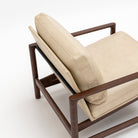 Troubadour Chair - Espresso Oak & Limestone Leather