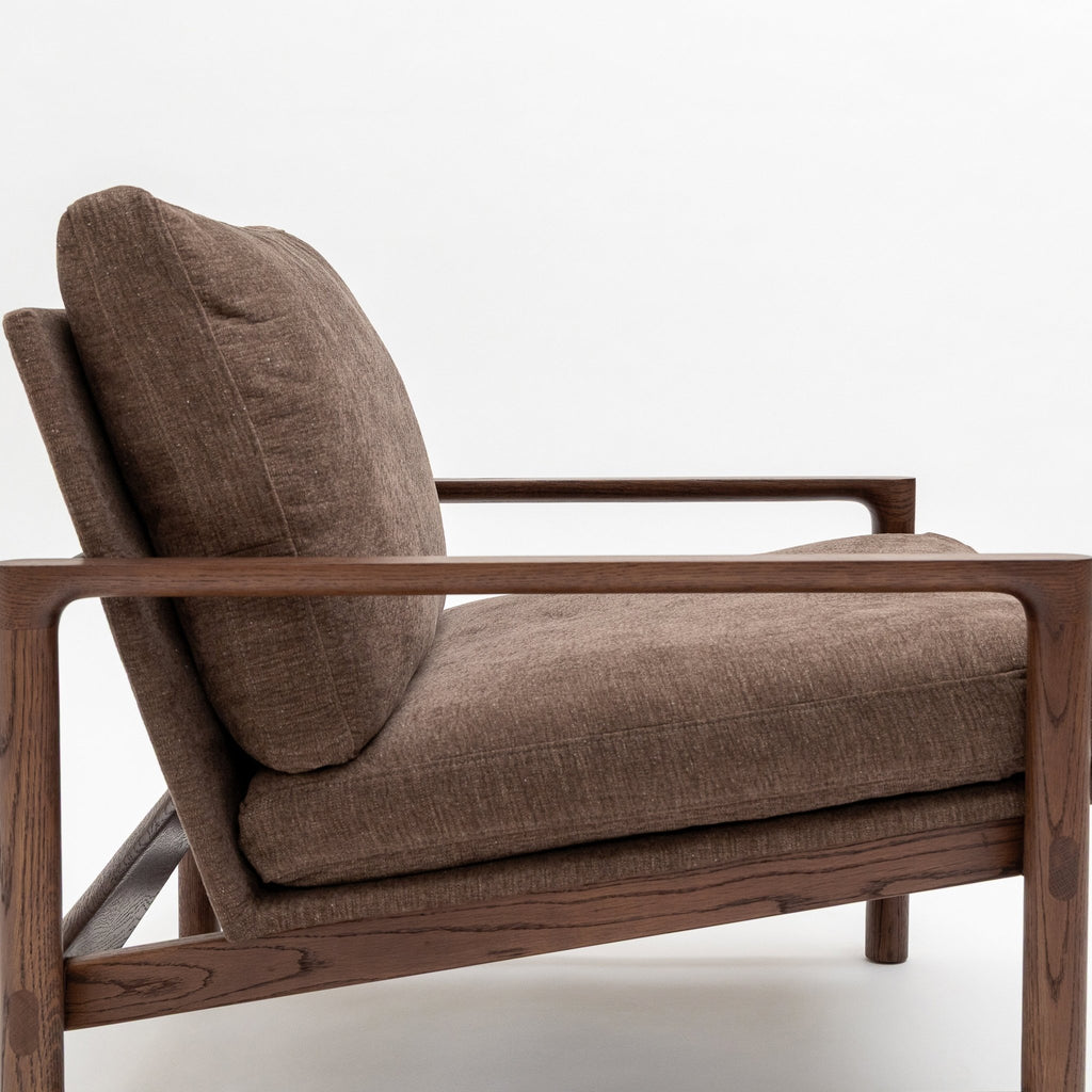 Troubadour Chair - Espresso Oak & Colcha Aubergine - Loom Collection