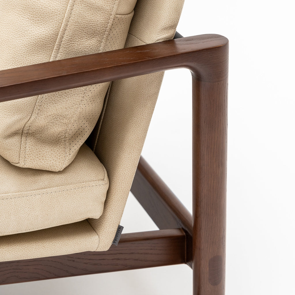 Troubadour Chair - Smoked Oak & Alabama Limestone - Loom Collection