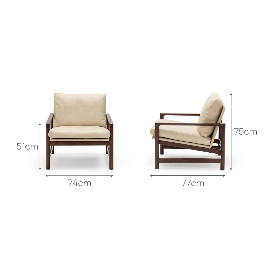 Troubadour Chair - Smoked Oak & Alabama Limestone - Loom Collection