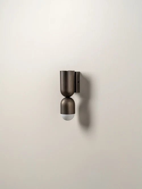 Tuba - 2 Light Bronze And Opal Wall Light - Loom Collection