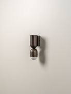 Tuba - 2 Light Bronze And Opal Wall Light