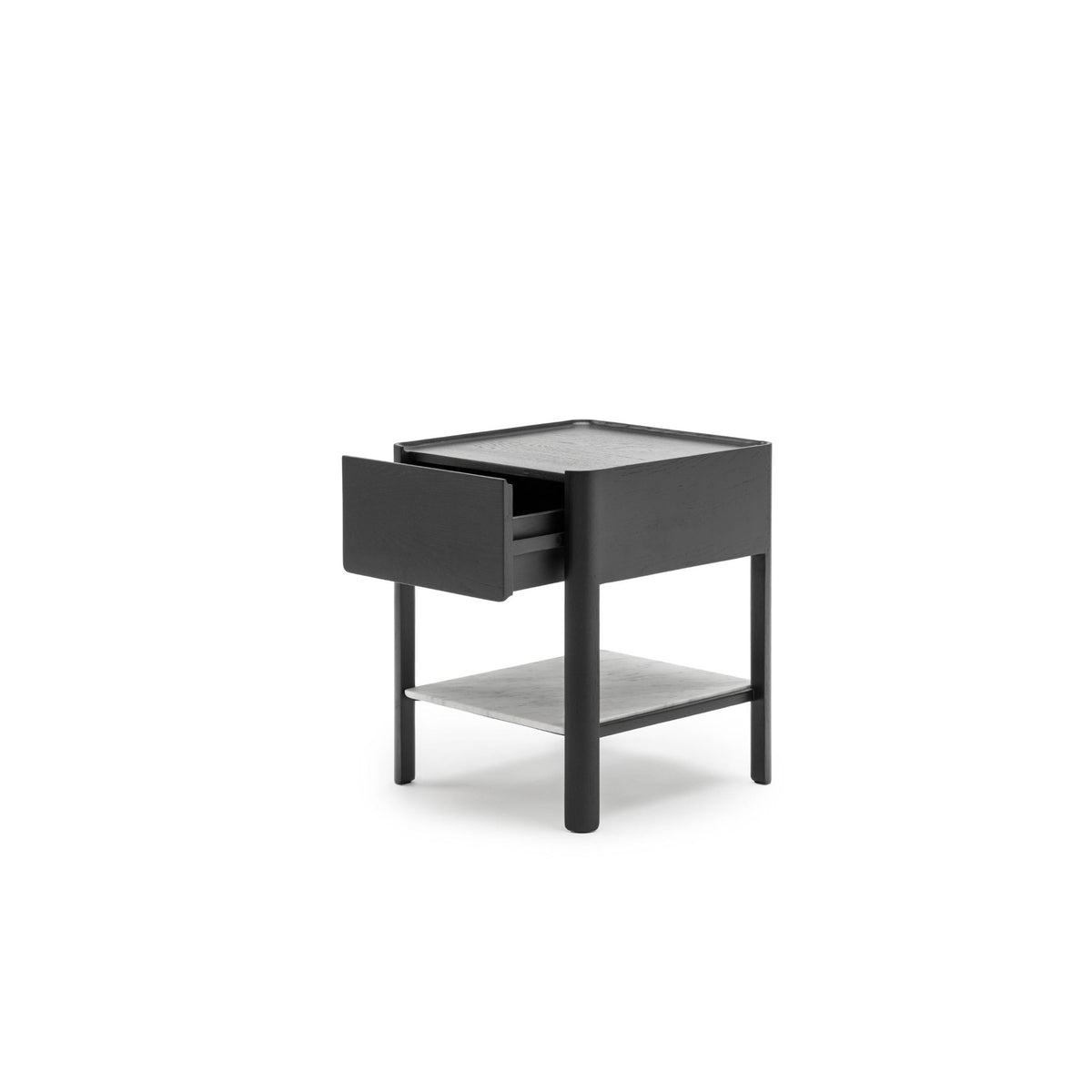Tye Nightstand 45 - Black Oak & Bianca Carrara - Nightstands Tolv Loom Collection Dubai