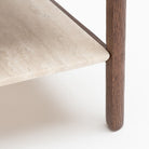 Tye Nightstand 45 - Espresso Oak & Travertine - Nightstands Tolv Loom Collection Dubai
