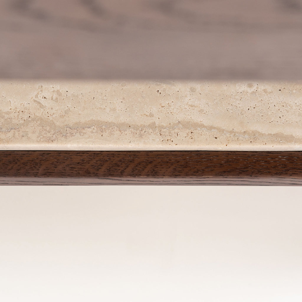 Tye Nightstand 45 - Espresso Oak & Travertine - Nightstands Tolv Loom Collection Dubai