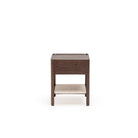 Tye Nightstand 45 - Espresso Oak & Travertine - Nightstands Tolv Loom Collection Dubai