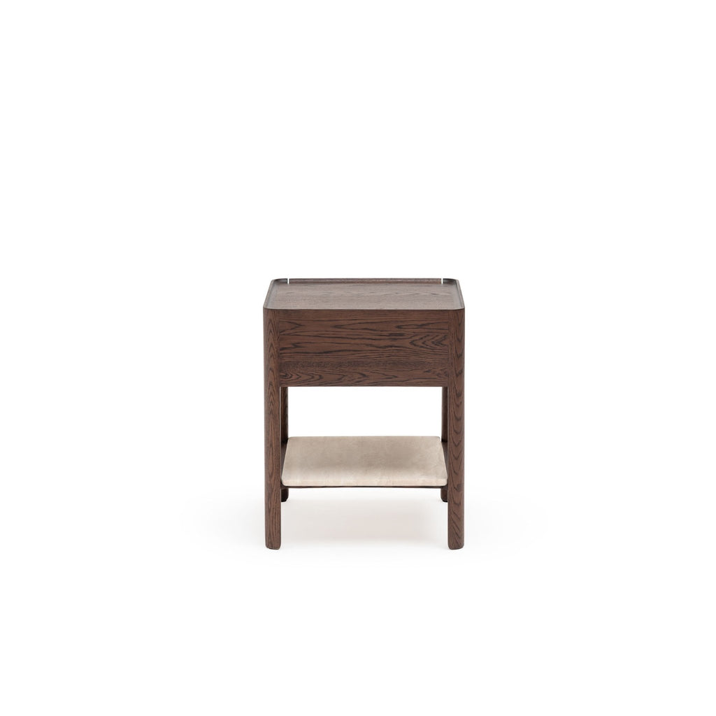 Tye Nightstand 45 - Espresso Oak & Travertine - Nightstands Tolv Loom Collection Dubai