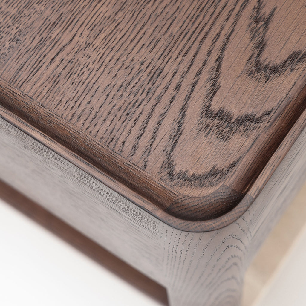 Tye Nightstand 45 - Espresso Oak & Travertine - Nightstands Tolv Loom Collection Dubai