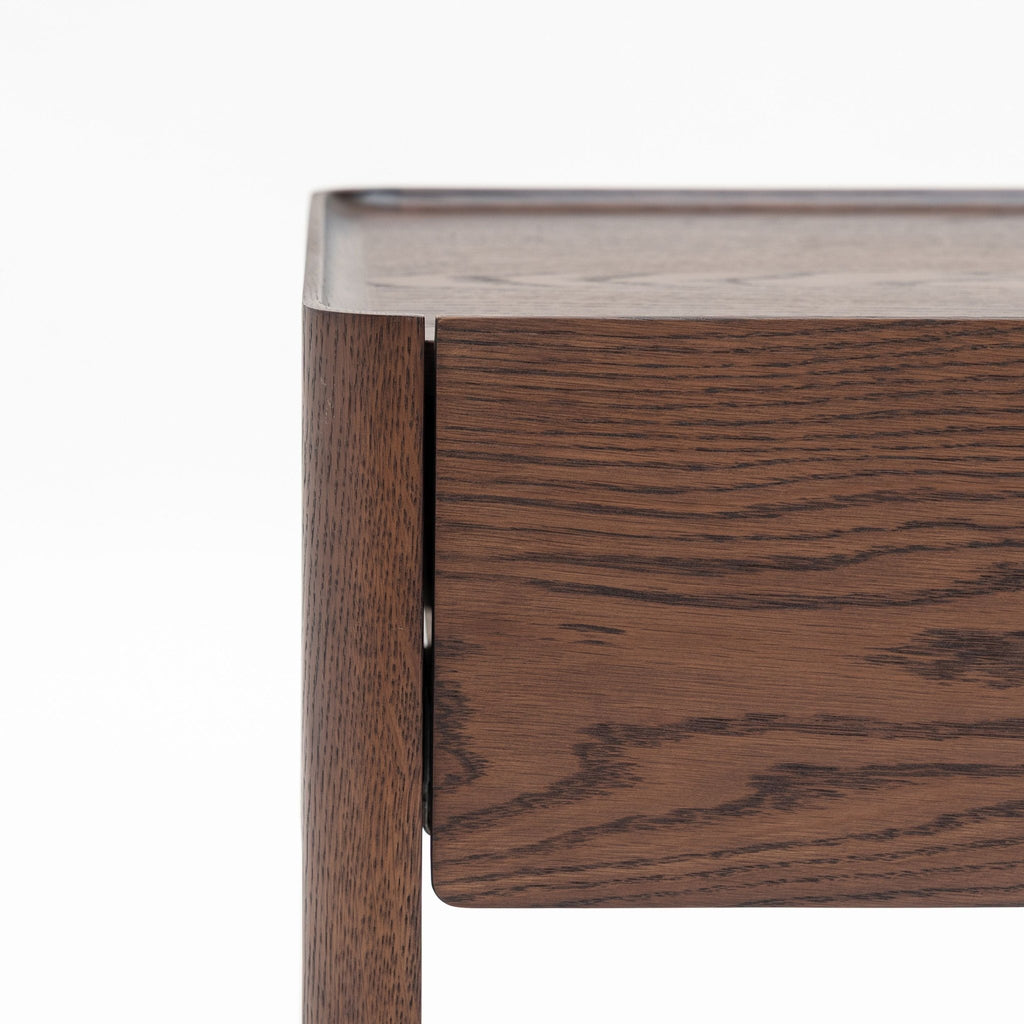 Tye Nightstand 45 - Espresso Oak & Travertine - Nightstands Tolv Loom Collection Dubai