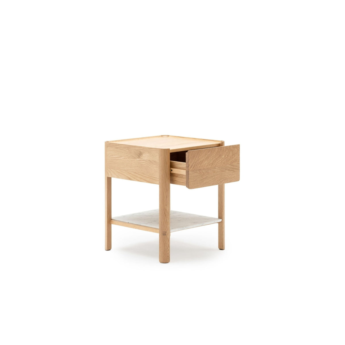 Tye Nightstand 45 - Light Oak & Bianca Carrara - Nightstands Tolv Loom Collection Dubai