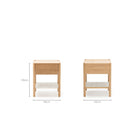 Tye Nightstand 45 - Light Oak & Bianca Carrara - Nightstands Tolv Loom Collection Dubai