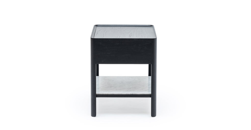 Tye Nightstand 60 - Black Oak & Bianca Carrara - Loom Collection