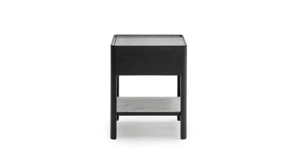 Tye Nightstand 60 - Black Oak & Bianca Carrara - Loom Collection