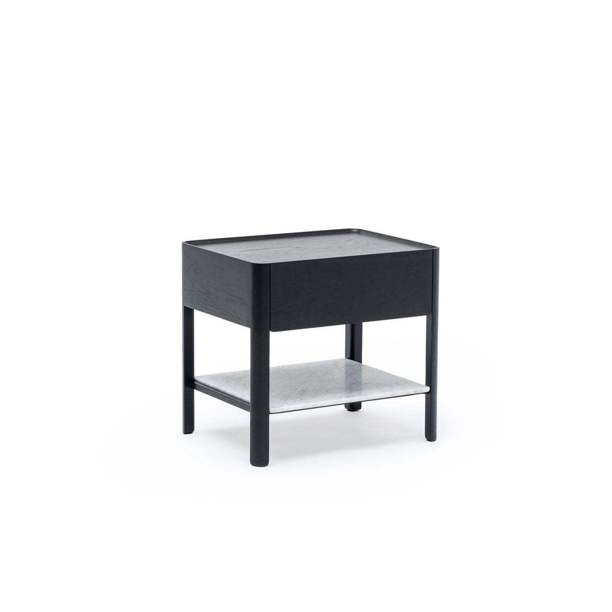 Tye Nightstand 60 - Black Oak & Bianca Carrara - Nightstands Tolv Loom Collection Dubai
