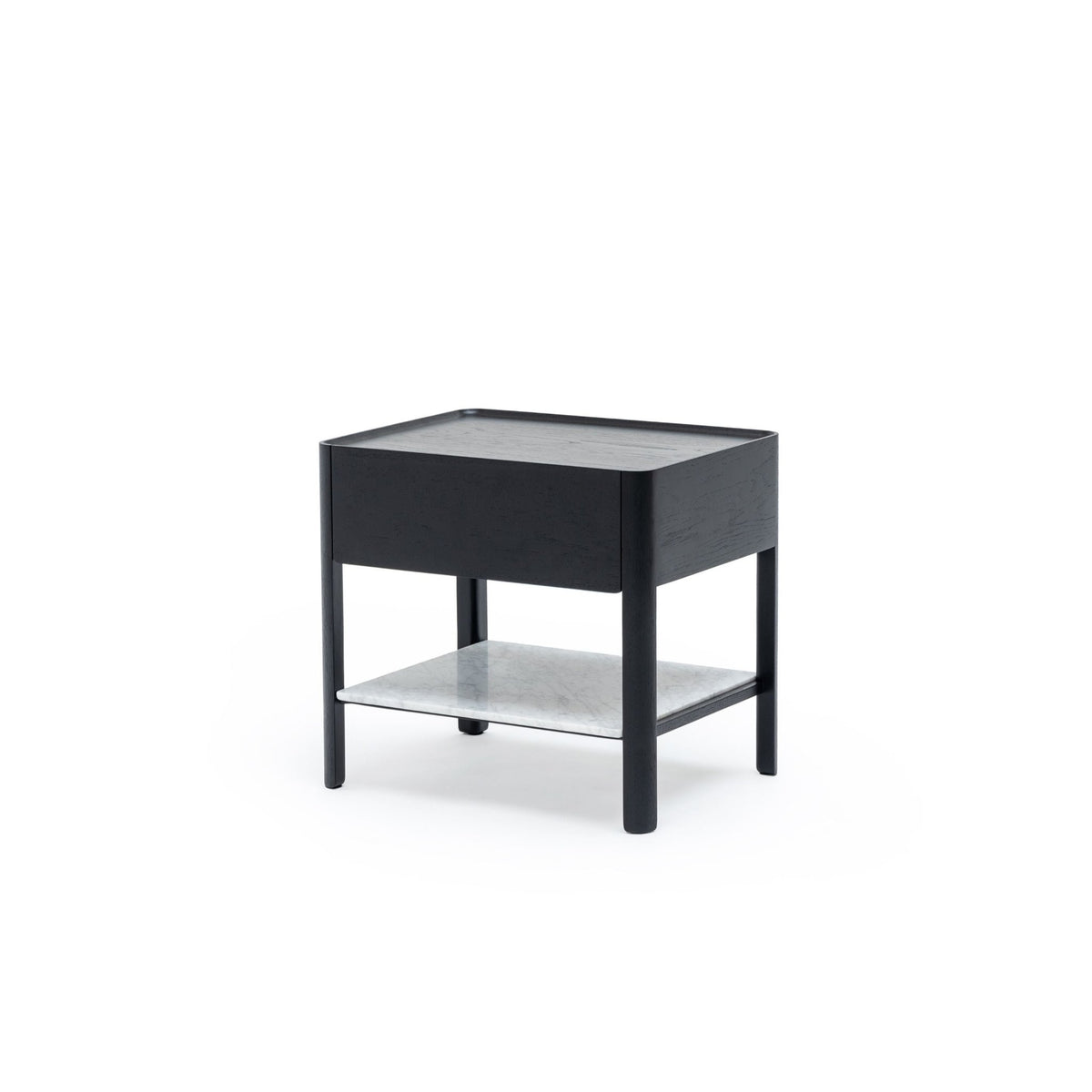 Tye Nightstand 60 - Black Oak & Bianca Carrara - Nightstands Tolv Loom Collection Dubai