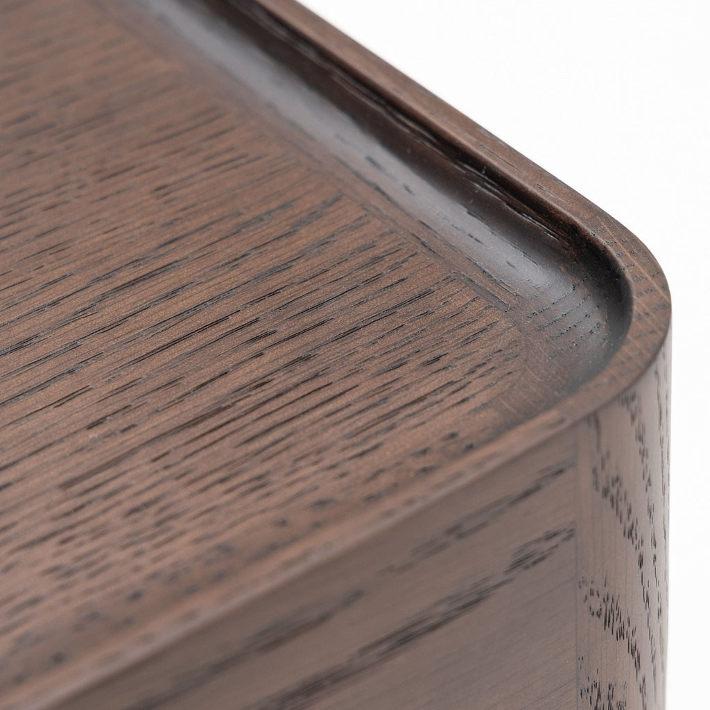 Tye Nightstand 60 - Espresso Oak & Travertine - Nightstands Tolv Loom Collection Dubai