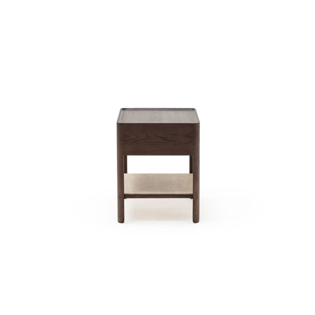Tye Nightstand 60 - Espresso Oak & Travertine - Nightstands Tolv Loom Collection Dubai