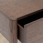 Tye Nightstand 60 - Espresso Oak & Travertine - Nightstands Tolv Loom Collection Dubai