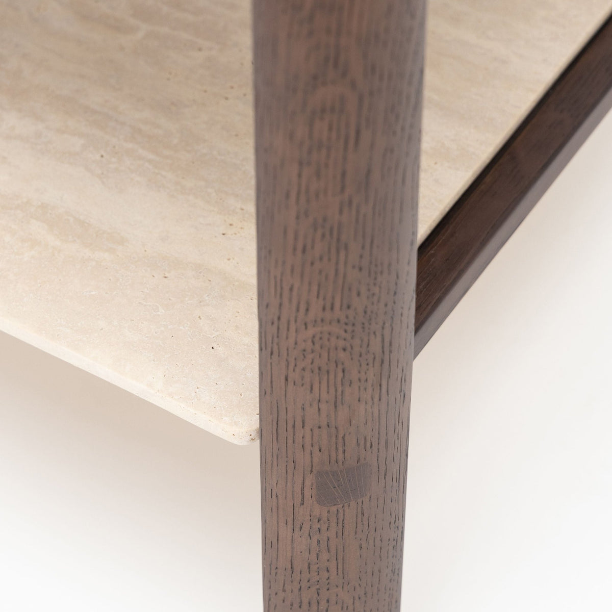 Tye Nightstand 60 - Espresso Oak & Travertine - Nightstands Tolv Loom Collection Dubai