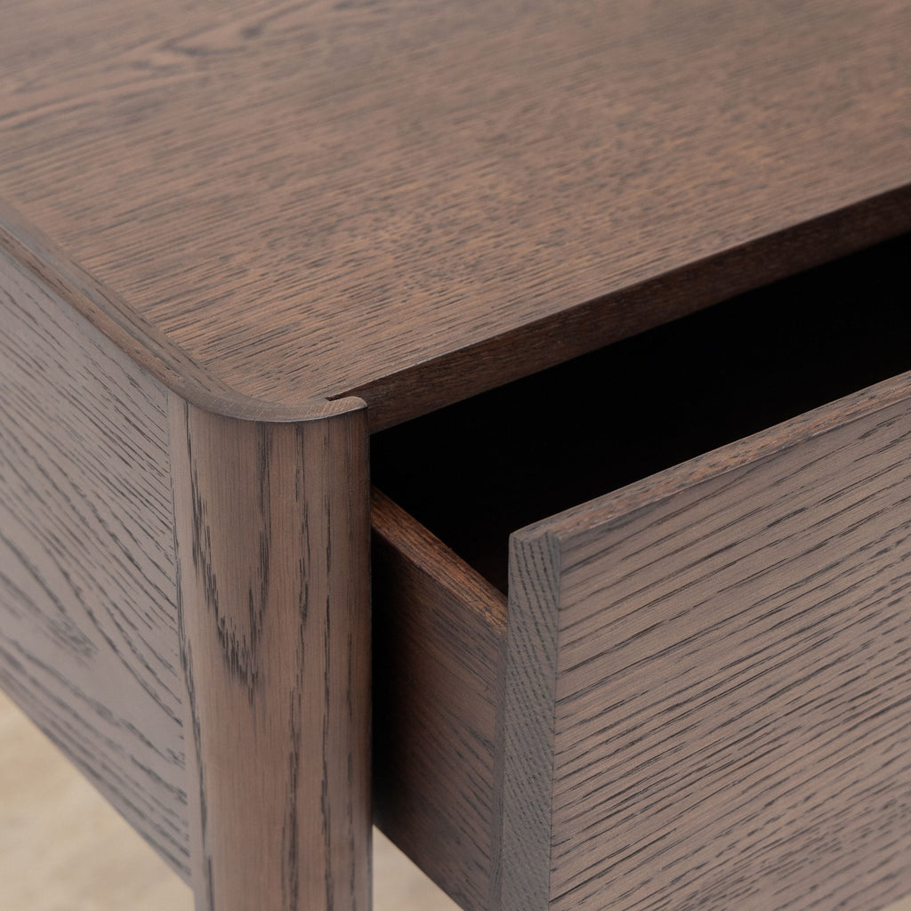 Tye Nightstand 60 - Espresso Oak & Travertine - Nightstands Tolv Loom Collection Dubai