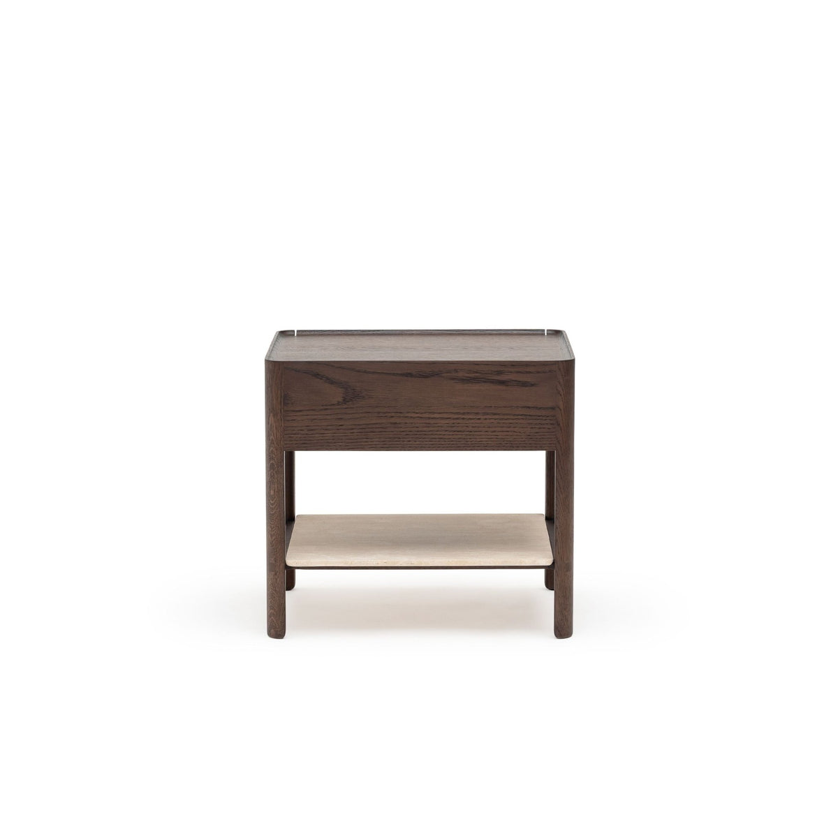 Tye Nightstand 60 - Espresso Oak & Travertine - Nightstands Tolv Loom Collection Dubai