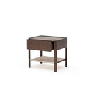 Tye Nightstand 60 - Espresso Oak & Travertine - Nightstands Tolv Loom Collection Dubai