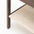 Tye Nightstand 60 - Espresso Oak & Travertine - Nightstands Tolv Loom Collection Dubai