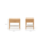 Tye Nightstand 60 - Light Oak & Bianca Carrara - Nightstands Tolv Loom Collection Dubai