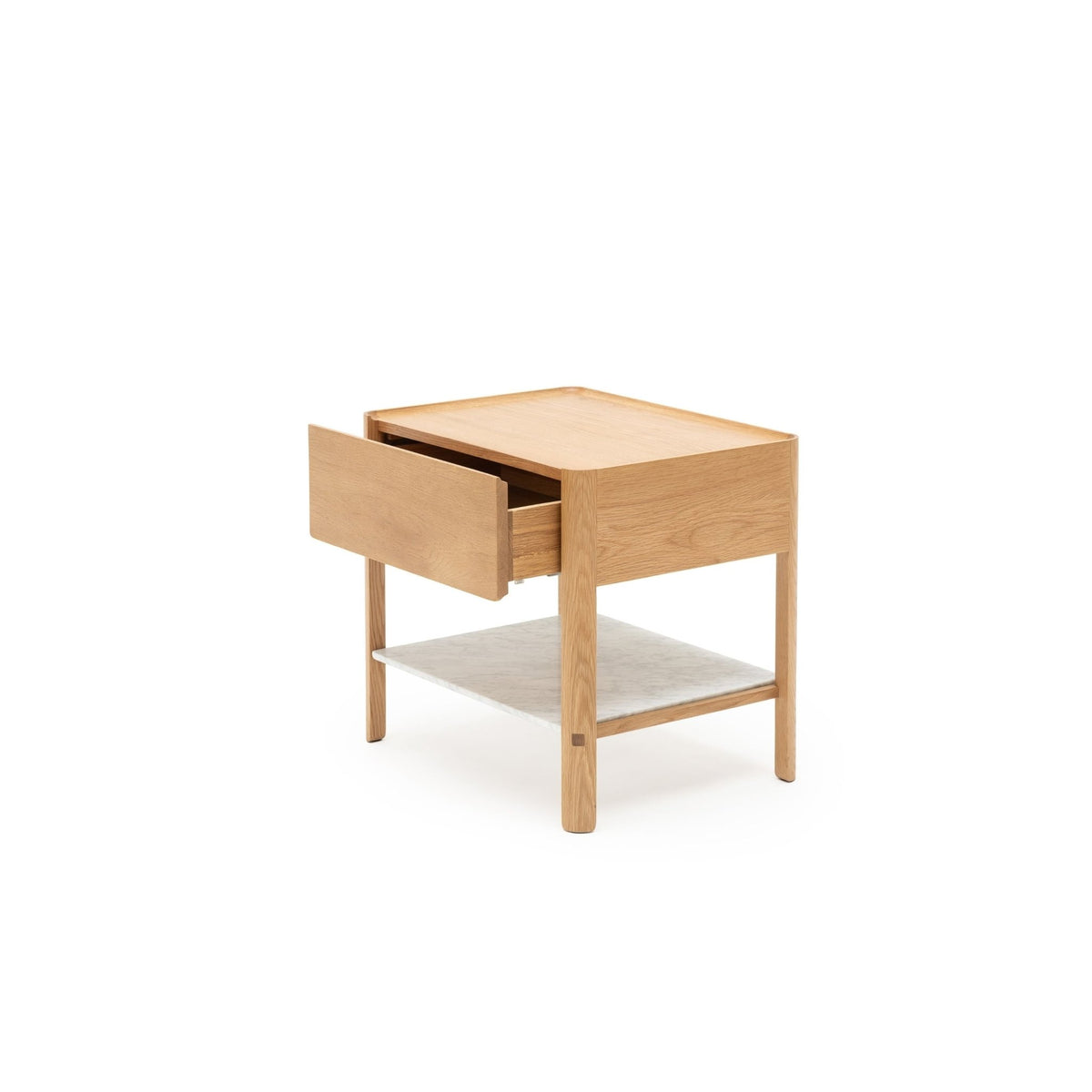 Tye Nightstand 60 - Light Oak & Bianca Carrara - Nightstands Tolv Loom Collection Dubai