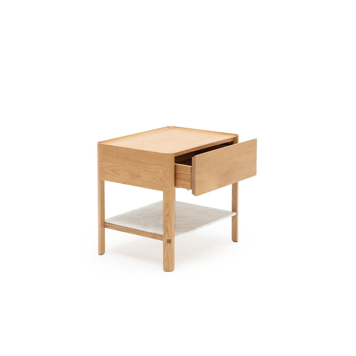 Tye Nightstand 60 - Light Oak & Bianca Carrara - Nightstands Tolv Loom Collection Dubai