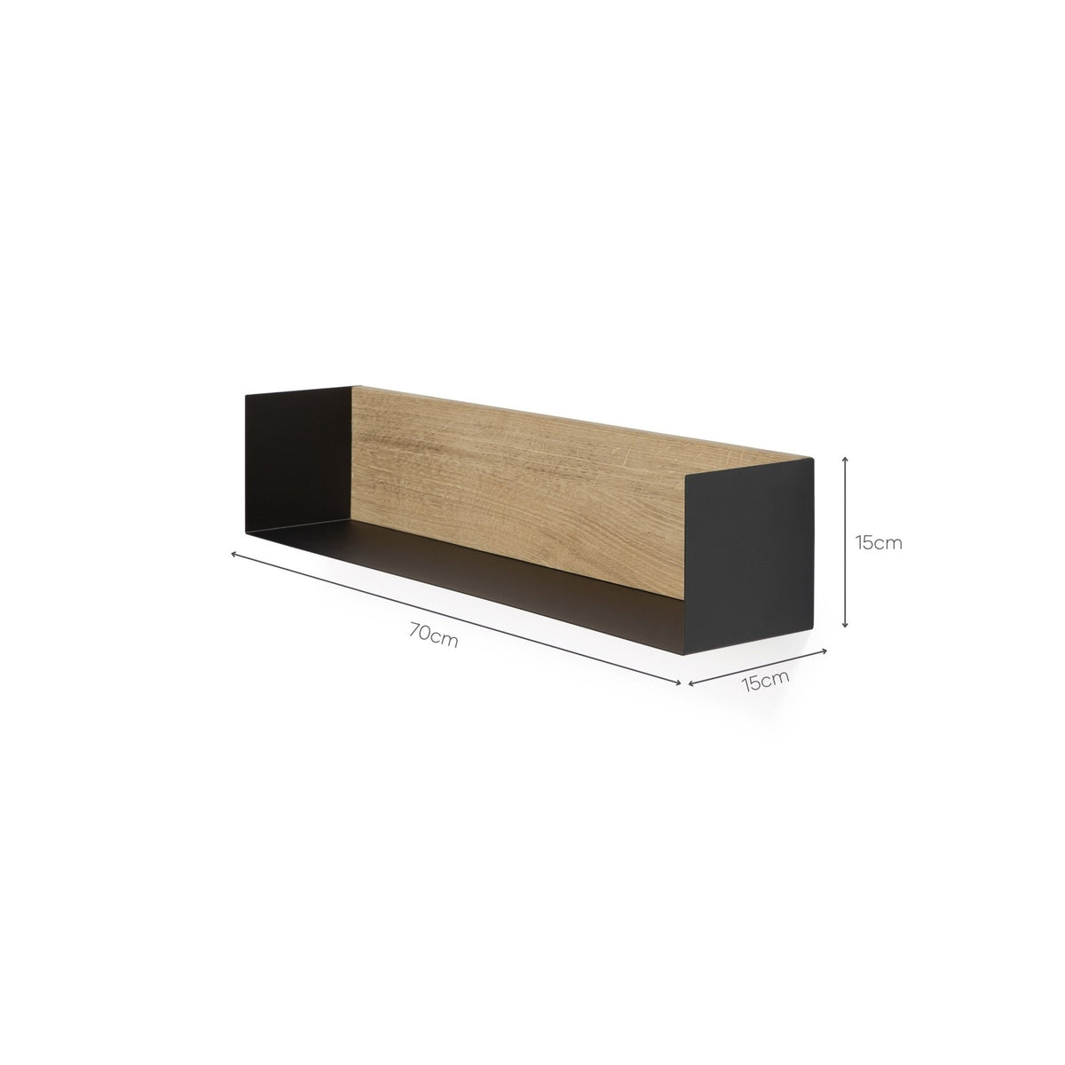 U Shelf - Black - Shelving Ethnicraft Loom Collection Dubai