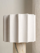 Valli - Viola Calacatta Marble And Linen Rechargeable Table Lamp