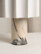 Valli - Viola Calacatta Marble And Linen Rechargeable Table Lamp