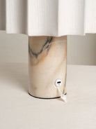 Valli - Viola Calacatta Marble And Linen Rechargeable Table Lamp