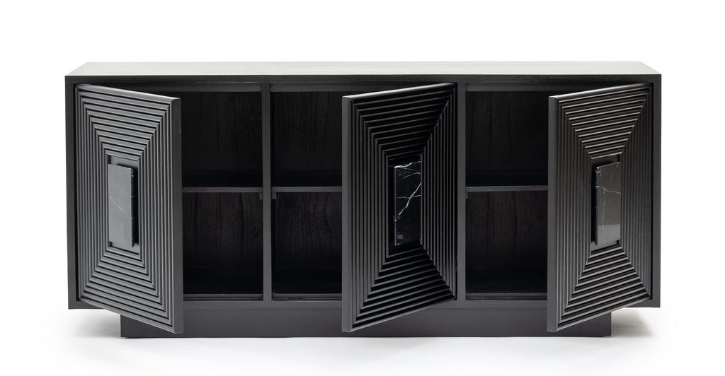 Verona 3 Door Sideboard - Black.