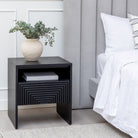 Verona Bedside Table - Black - Nightstands Loom Collection Loom Collection Dubai