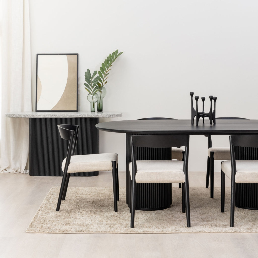 Verona Oval Table - Black - Oval Dining Tables Loom Collection Loom Collection Dubai