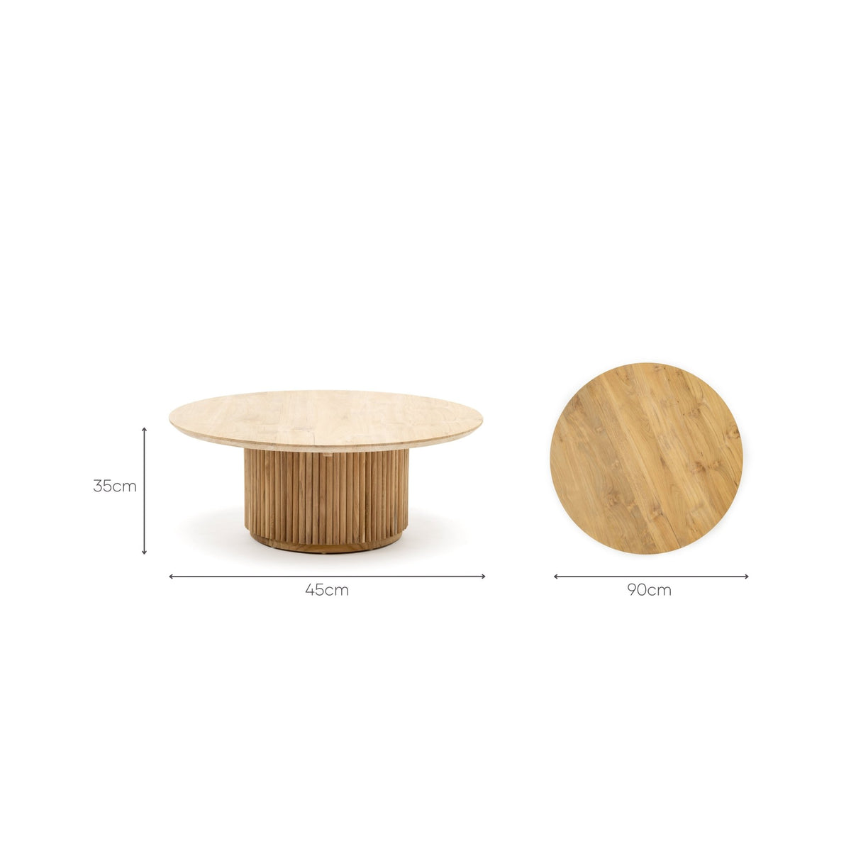 Verona Round Coffee Table - Natural - Coffee Tables Loom Collection Loom Collection Dubai