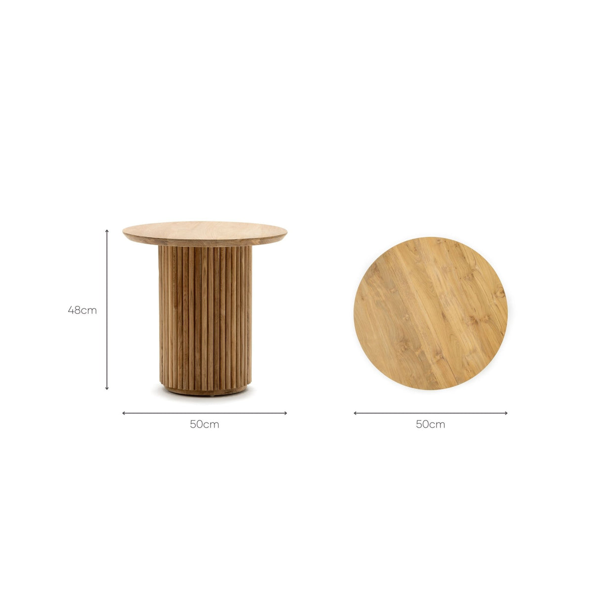 Verona Side Table - Natural - Side Tables Loom Collection Loom Collection Dubai