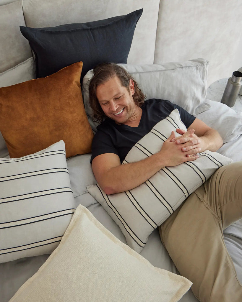 Vinnie Lumbar Cushion - Glacier - Loom Collection